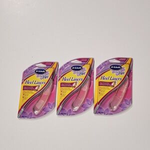 Dr Scholls For Her Heel Liners Clear Gel Shoe Cushions Lot of 3 Pairs NEW
